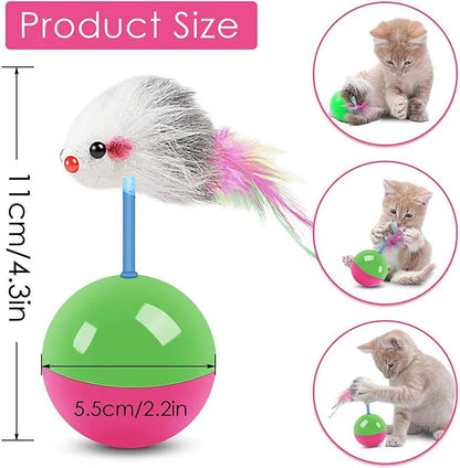 Interactive Cat Toy Set Mouse Tumbler And Teasing Toys For Cats And Small Pets 4