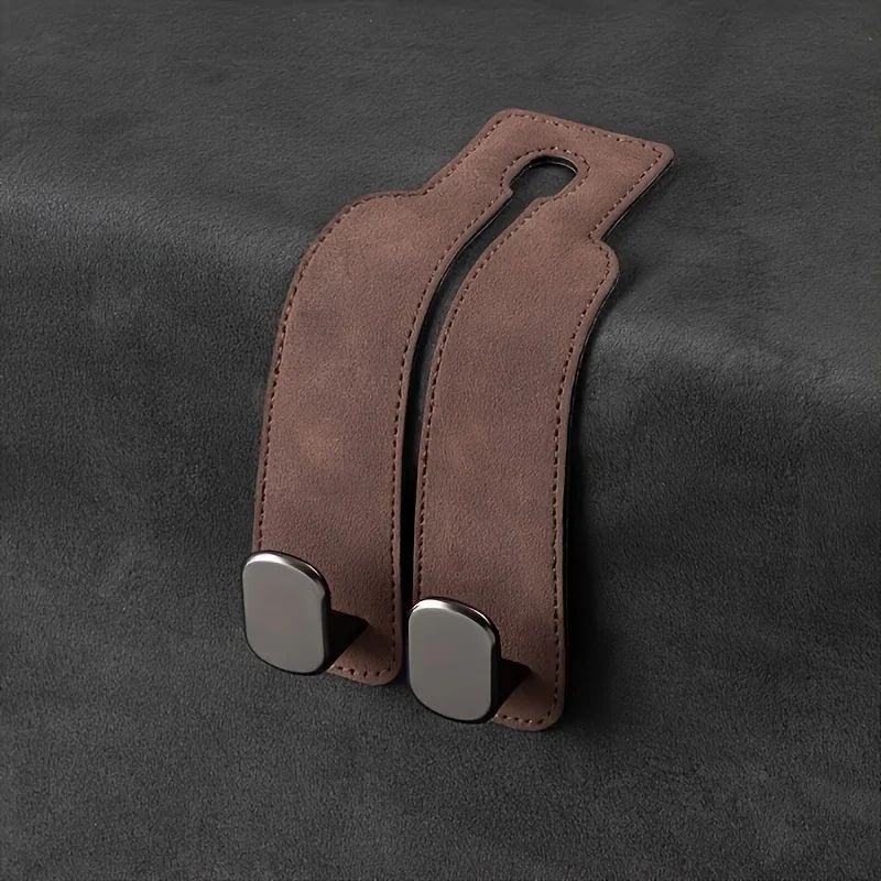 Premium Car Seat Back Hook  Leather  ABS Headrest Purse Hook 6