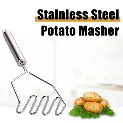 Premium Stainless Steel Kitchen Masher  Manual Vegetable Fruit  Potato Crusher 1