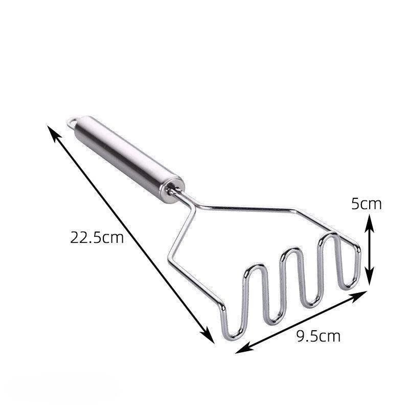 Premium Stainless Steel Kitchen Masher  Manual Vegetable Fruit  Potato Crusher 5