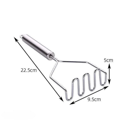 Premium Stainless Steel Kitchen Masher  Manual Vegetable Fruit  Potato Crusher 5
