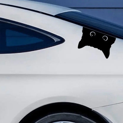 Playful Cat Vinyl Car Sticker  Waterproof Cute Eyes Car Decal 5