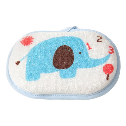 Cute Print Elephant Bath Sponge For Kids Soft Body Wash Towel For Toddlers And Newborns 3