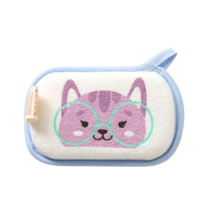 Cute Print Elephant Bath Sponge For Kids Soft Body Wash Towel For Toddlers And Newborns 1