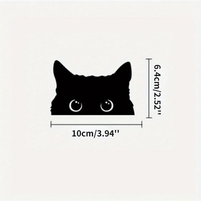 Playful Cat Vinyl Car Sticker  Waterproof Cute Eyes Car Decal 6