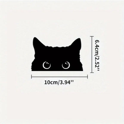 Playful Cat Vinyl Car Sticker  Waterproof Cute Eyes Car Decal 6