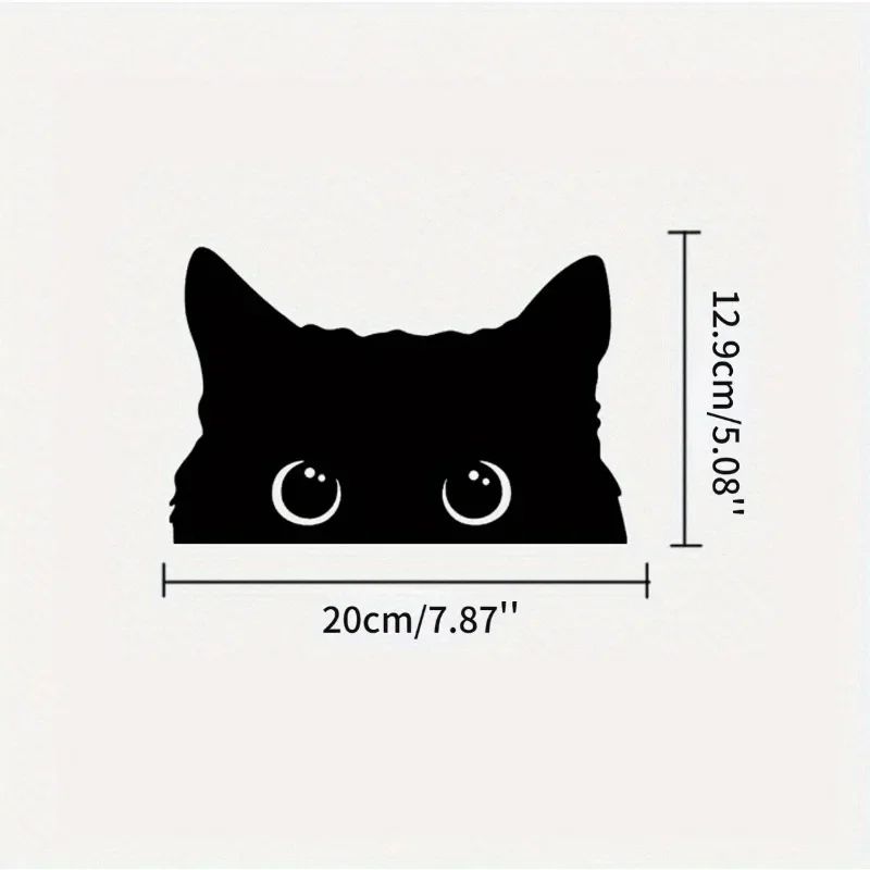 Playful Cat Vinyl Car Sticker  Waterproof Cute Eyes Car Decal 8