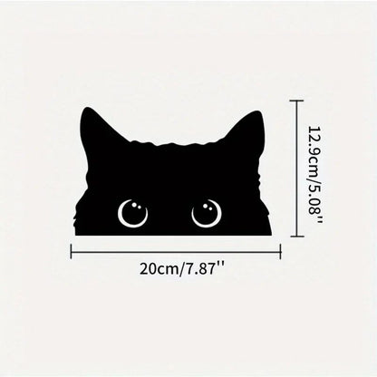 Playful Cat Vinyl Car Sticker  Waterproof Cute Eyes Car Decal 8