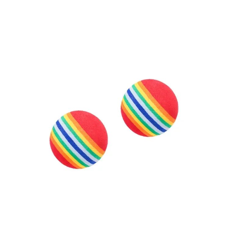 Rainbow Cat Toy Balls Interactive Chew And Play Training Balls For Cats And Dogs 2