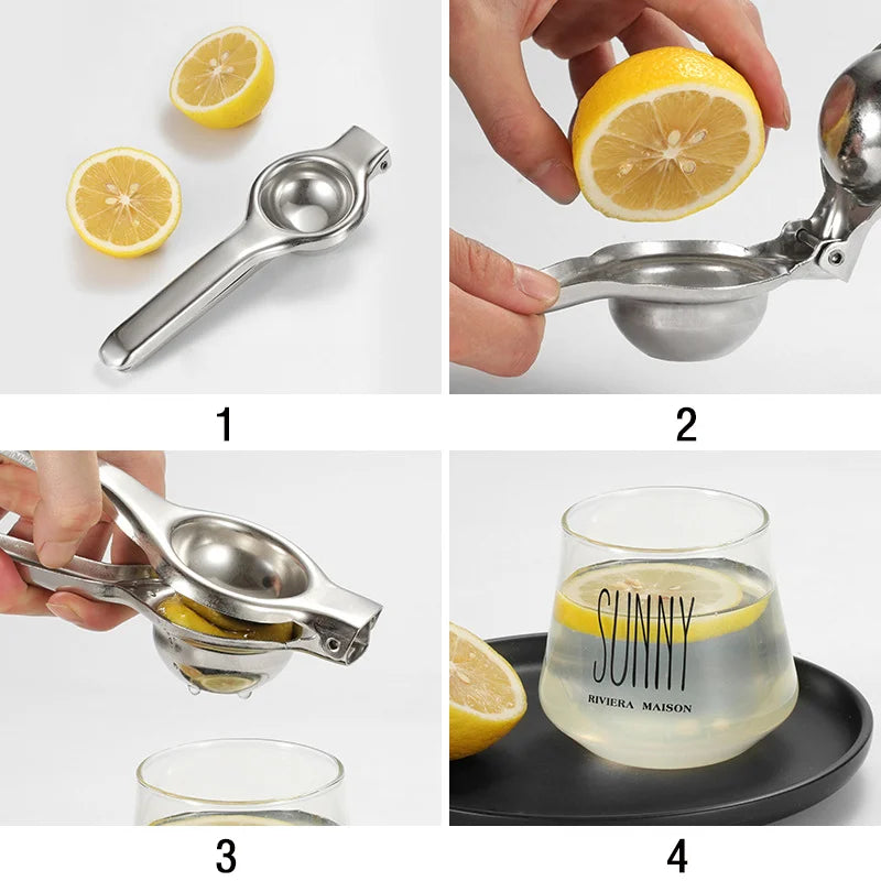 Fruit Pressing Kitchen Accessories Stainless Steel Lemon Squeezer Manual Juicer 3