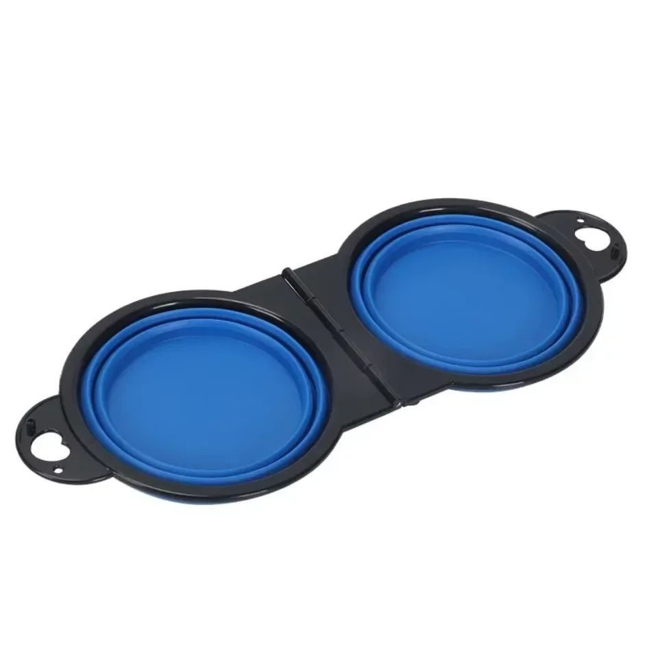 Foldable Dual Bowl Portable Pet Feeding And Water Bowl For Travel 3