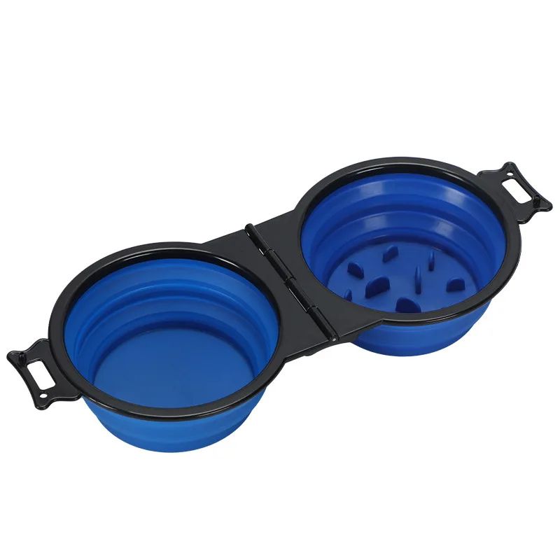 Foldable Dual Bowl Portable Pet Feeding And Water Bowl For Travel 9