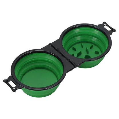 Foldable Dual Bowl Portable Pet Feeding And Water Bowl For Travel 10