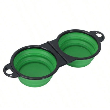 Foldable Dual Bowl Portable Pet Feeding And Water Bowl For Travel 6