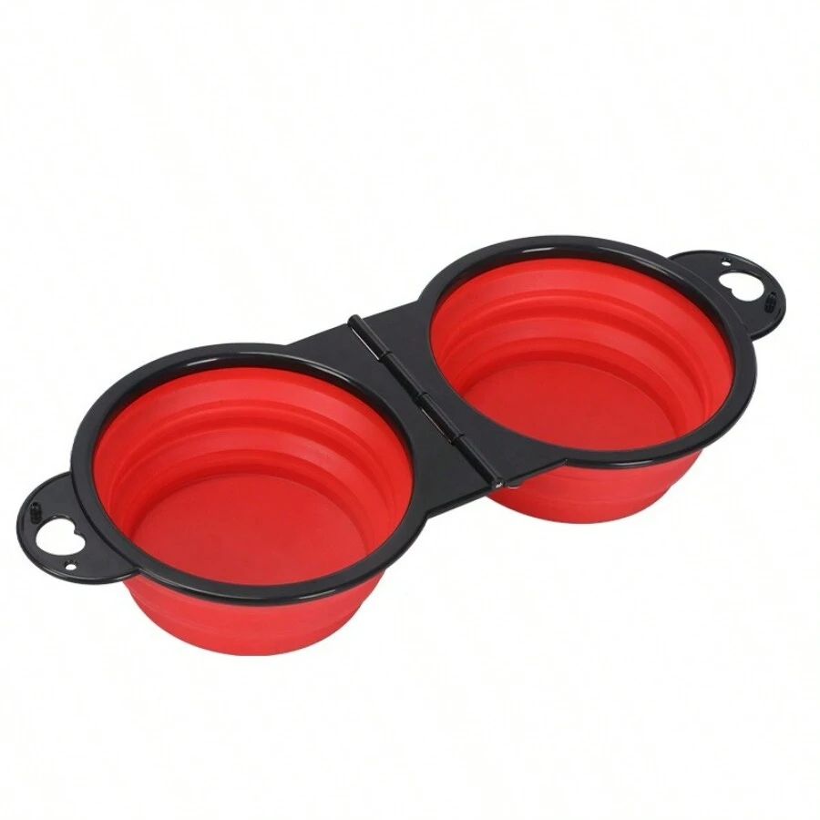 Foldable Dual Bowl Portable Pet Feeding And Water Bowl For Travel 8