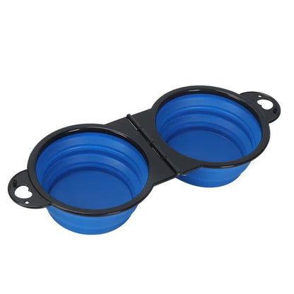 Foldable Dual Bowl Portable Pet Feeding And Water Bowl For Travel 5