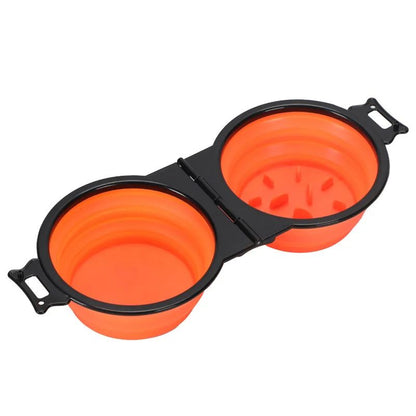 Foldable Dual Bowl Portable Pet Feeding And Water Bowl For Travel 13