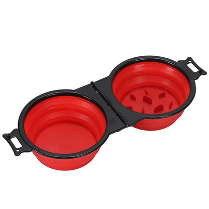 Foldable Dual Bowl Portable Pet Feeding And Water Bowl For Travel 11