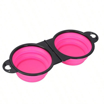 Foldable Dual Bowl Portable Pet Feeding And Water Bowl For Travel 7