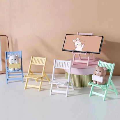 Compact Mini ChairStyle Foldable Phone Stand  Universal CandyColor Mobile Holder 2