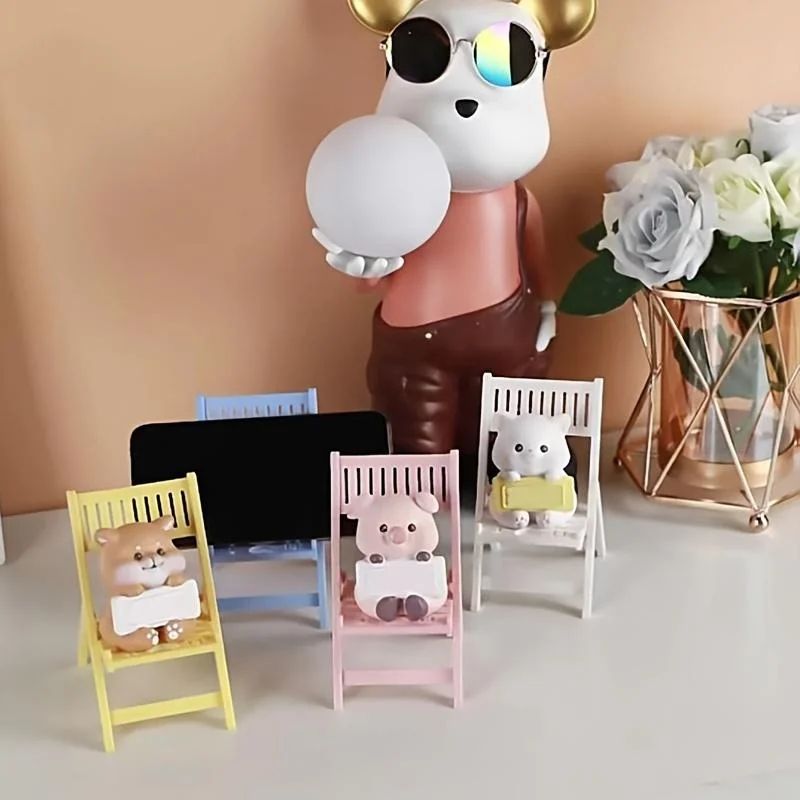 Compact Mini ChairStyle Foldable Phone Stand  Universal CandyColor Mobile Holder 3