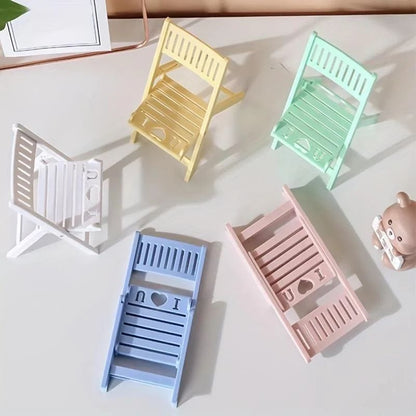 Compact Mini ChairStyle Foldable Phone Stand  Universal CandyColor Mobile Holder 4