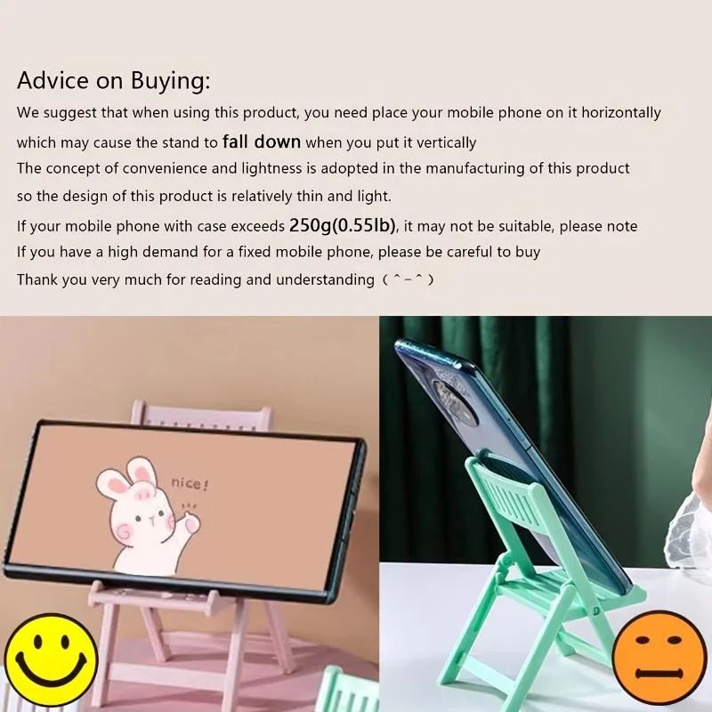 Compact Mini ChairStyle Foldable Phone Stand  Universal CandyColor Mobile Holder 5