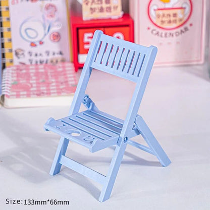 Compact Mini ChairStyle Foldable Phone Stand  Universal CandyColor Mobile Holder 6