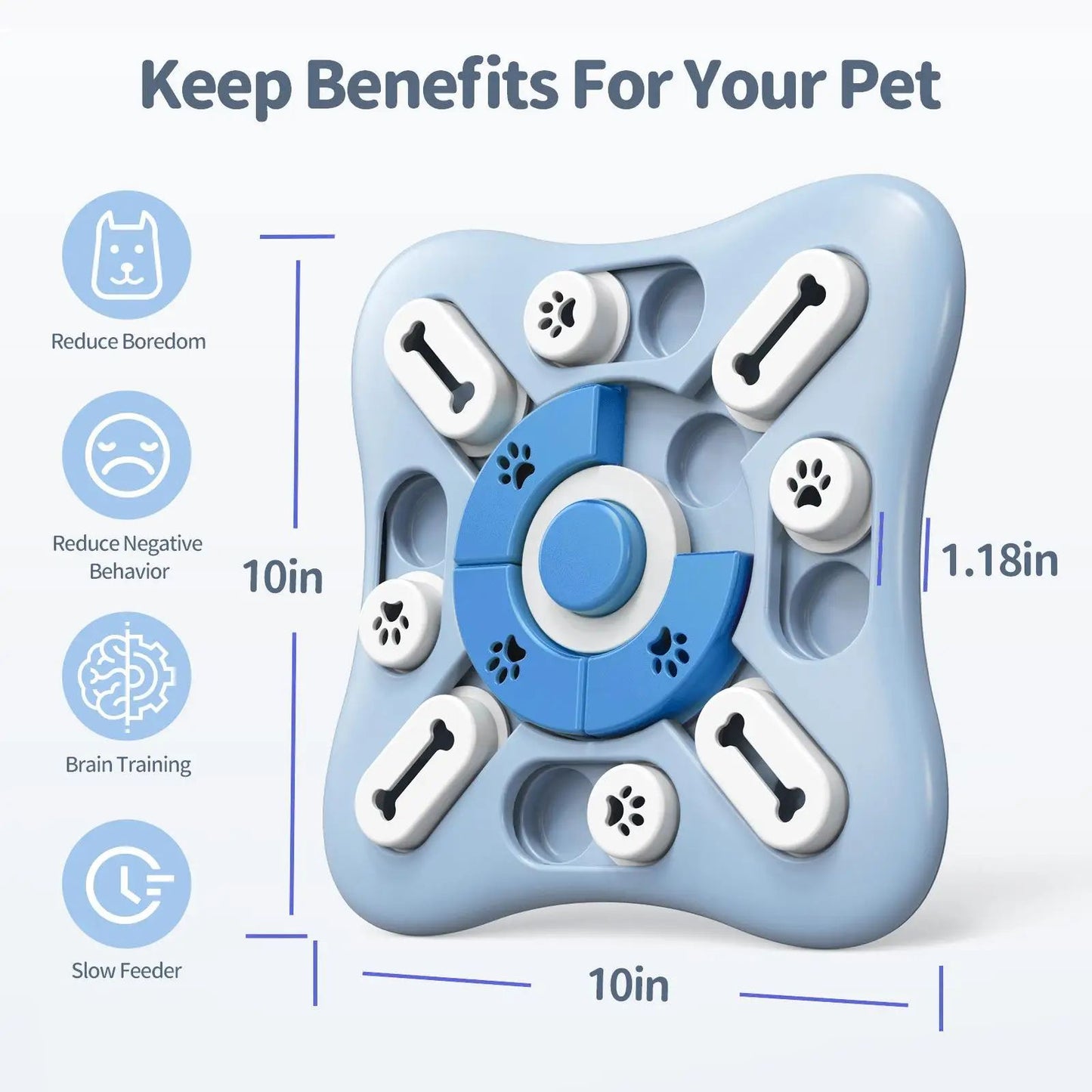 Interactive Slow Feeder Dog Toy Food Dispenser And Training Puzzle Bowl 4