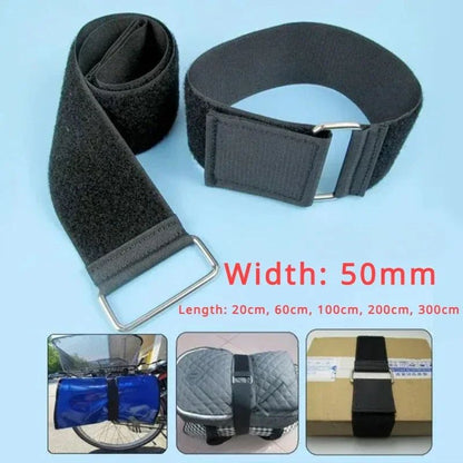Heavy-Duty Nylon Cargo & Luggage Strap - 50 mm Wide Adjustable Velcro Belt for Travel, Motorcycle & Outdoor Use