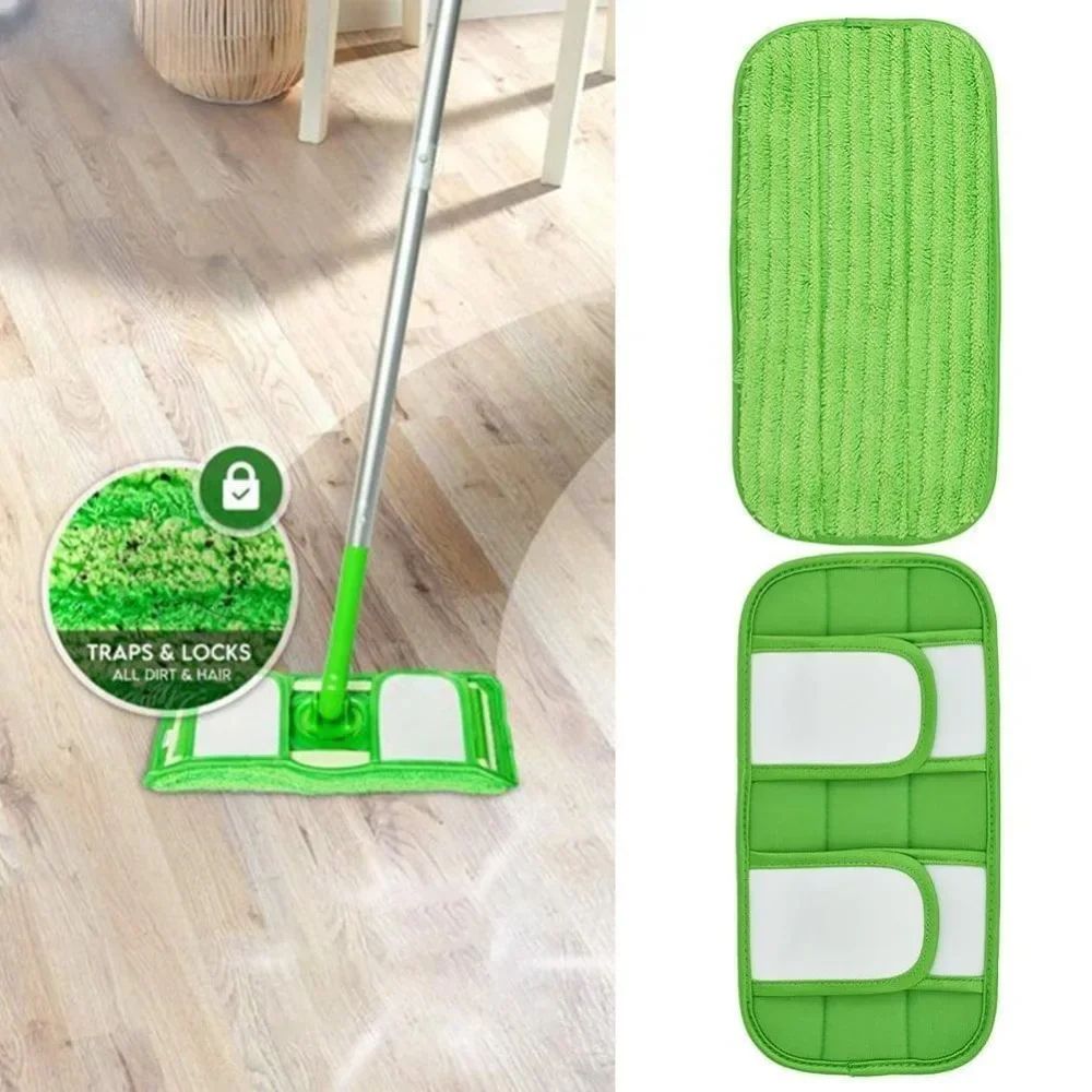 Premium Washable Microfiber Mop Pad - 12inch Reusable Floor Cleaning Cloth