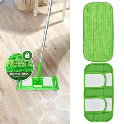 Premium Washable Microfiber Mop Pad - 12inch Reusable Floor Cleaning Cloth