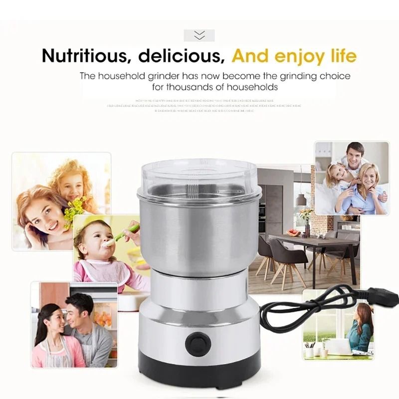 Mini Electric Grinder 300ml Ultrafine Pulverizer for Baby Food Coffee Spices and Grains Household Grinder