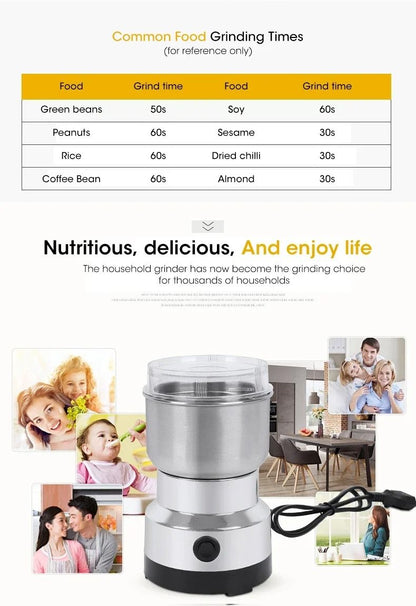 Mini Electric Grinder 300ml Ultrafine Pulverizer For Baby Food Coffee Spices And Grains Household G 5