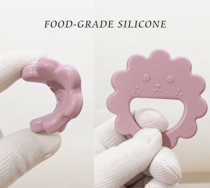 Cartoon Cute Flower Shaped Baby Teething Ring Molar Stick For Thumb Sucking Relief 3