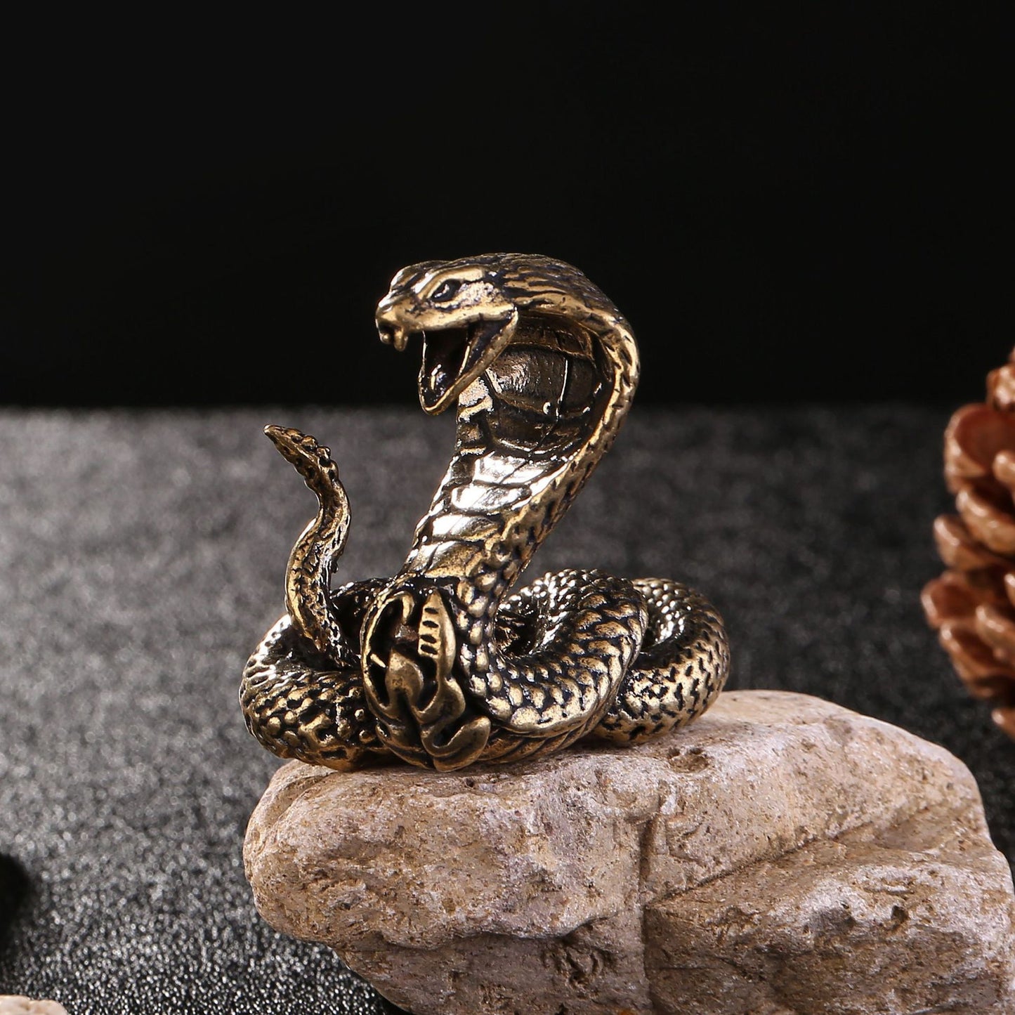 Miniature Copper Brass Snake Statue Antique Bronze Decor Figurines Pure Copper Desktop Ornament For 6