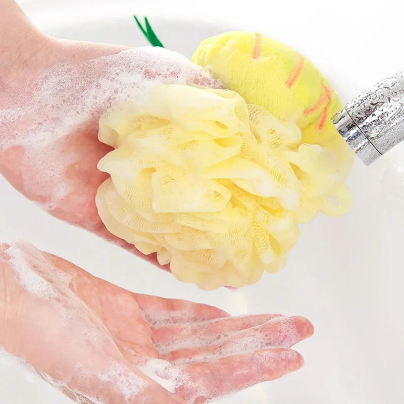 Baby Bath Sponge Cartoon Fruit Shape, Soft Baby Bath Brush for Newborn Infant Bathing, Gentle Children Shower Cleaning