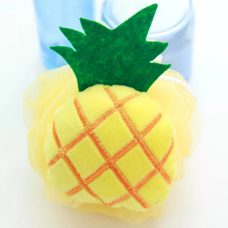 Baby Bath Sponge Cartoon Fruit Shape, Soft Baby Bath Brush for Newborn Infant Bathing, Gentle Children Shower Cleaning
