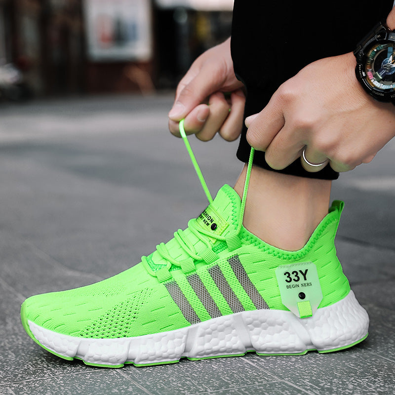 Trendy Breathable Mesh Men Shoes Plus Size Tennis Sneakers For Fitness 5