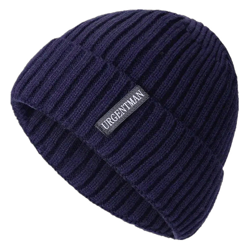 Stylish Plush Fur Lined Beanie Hat For Men  Women Warm Winter Caps Thick Knitted Casual Hats 3