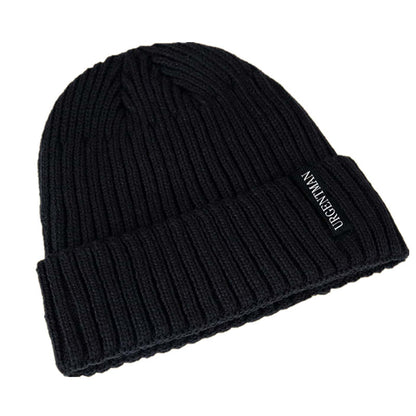 Stylish Plush Fur Lined Beanie Hat For Men  Women Warm Winter Caps Thick Knitted Casual Hats 1