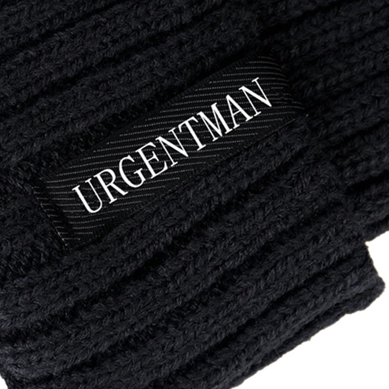Stylish Plush Fur Lined Beanie Hat For Men  Women Warm Winter Caps Thick Knitted Casual Hats 8
