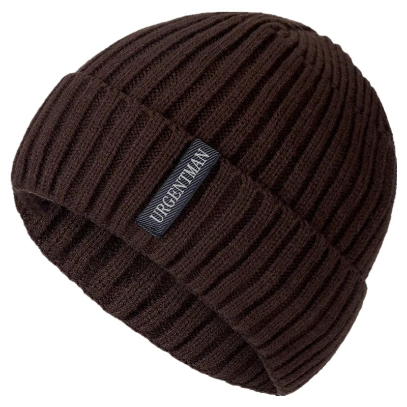 Stylish Plush Fur Lined Beanie Hat For Men  Women Warm Winter Caps Thick Knitted Casual Hats 6