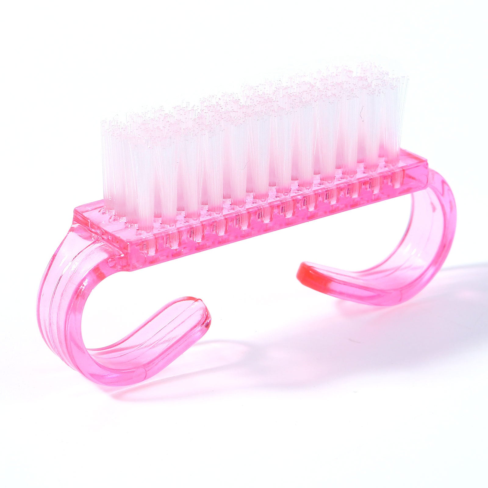 Soft Acrylic Nail Brush Pink Color Nail Art Pedicure Cleaning Brush File Tools Set For Manicure 2