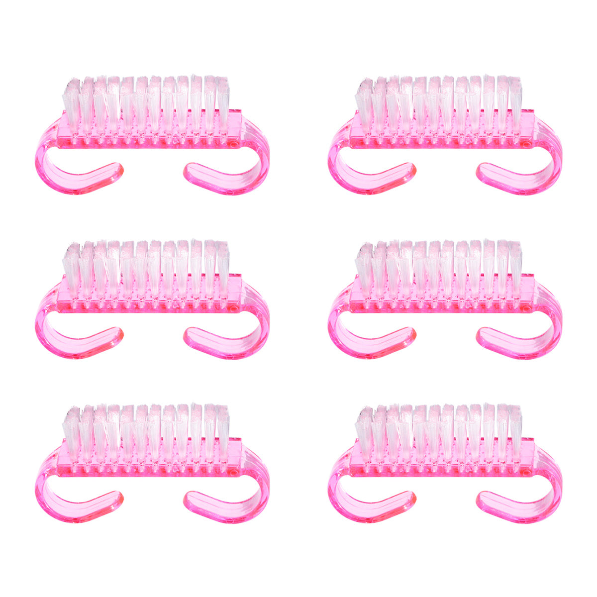 Soft Acrylic Nail Brush Pink Color Nail Art Pedicure Cleaning Brush File Tools Set For Manicure 5