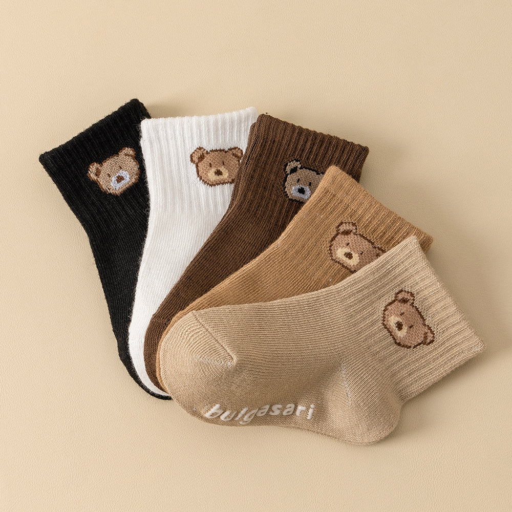 Unisex Baby Ankle Socks Pairs Kids NonSlip Socks With Cute Bear Design Perfect For All Seasons 2