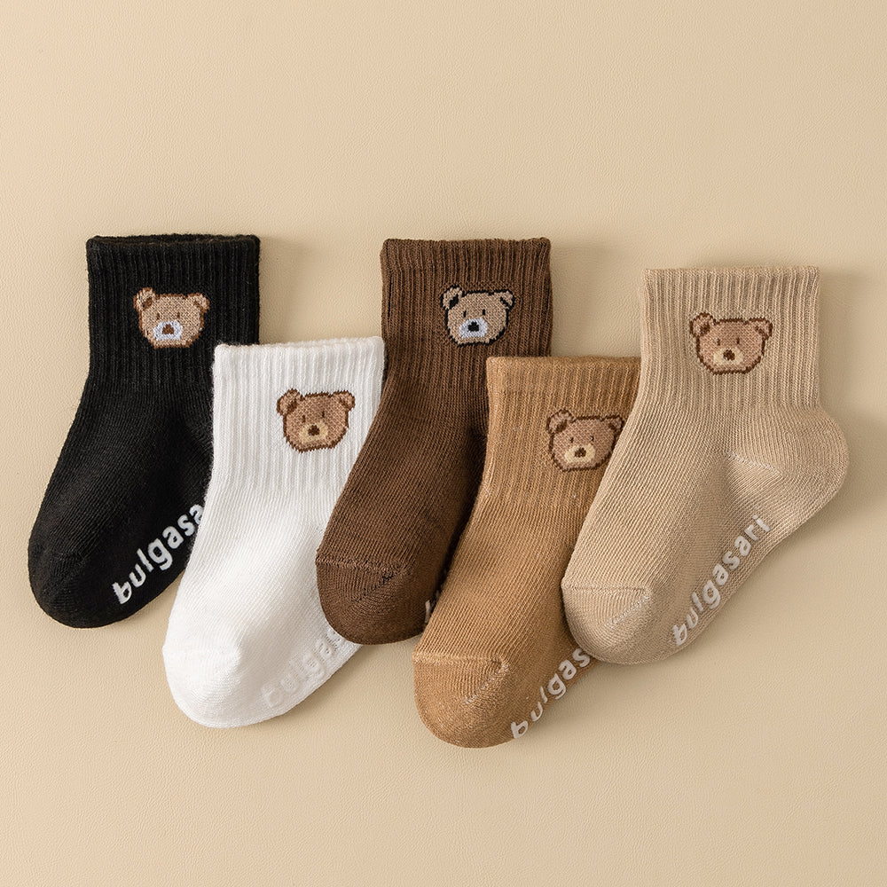 Unisex Baby Ankle Socks Pairs Kids NonSlip Socks With Cute Bear Design Perfect For All Seasons 3