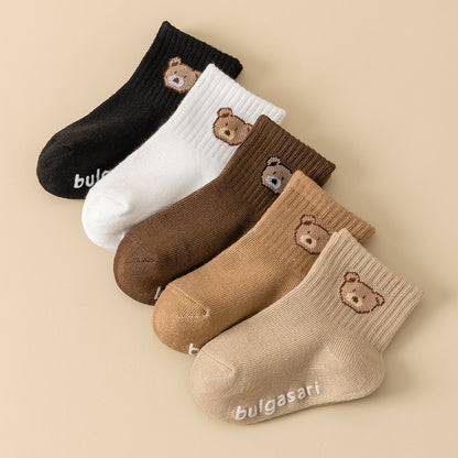 Unisex Baby Ankle Socks Pairs Kids NonSlip Socks With Cute Bear Design Perfect For All Seasons 4