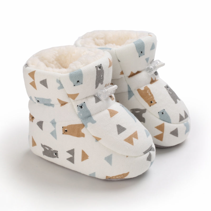 Newborn Winter Snow Boots Boys And Girls Soft Warm Cartoon Printed Baby Fashion Boots 8
