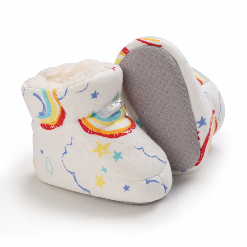 Newborn Winter Snow Boots Boys And Girls Soft Warm Cartoon Printed Baby Fashion Boots 3